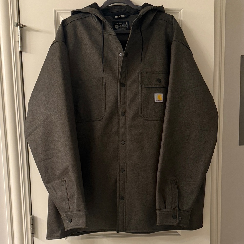 Carhartt Men's Dark Green / Moss Hooded Shirt Jacket